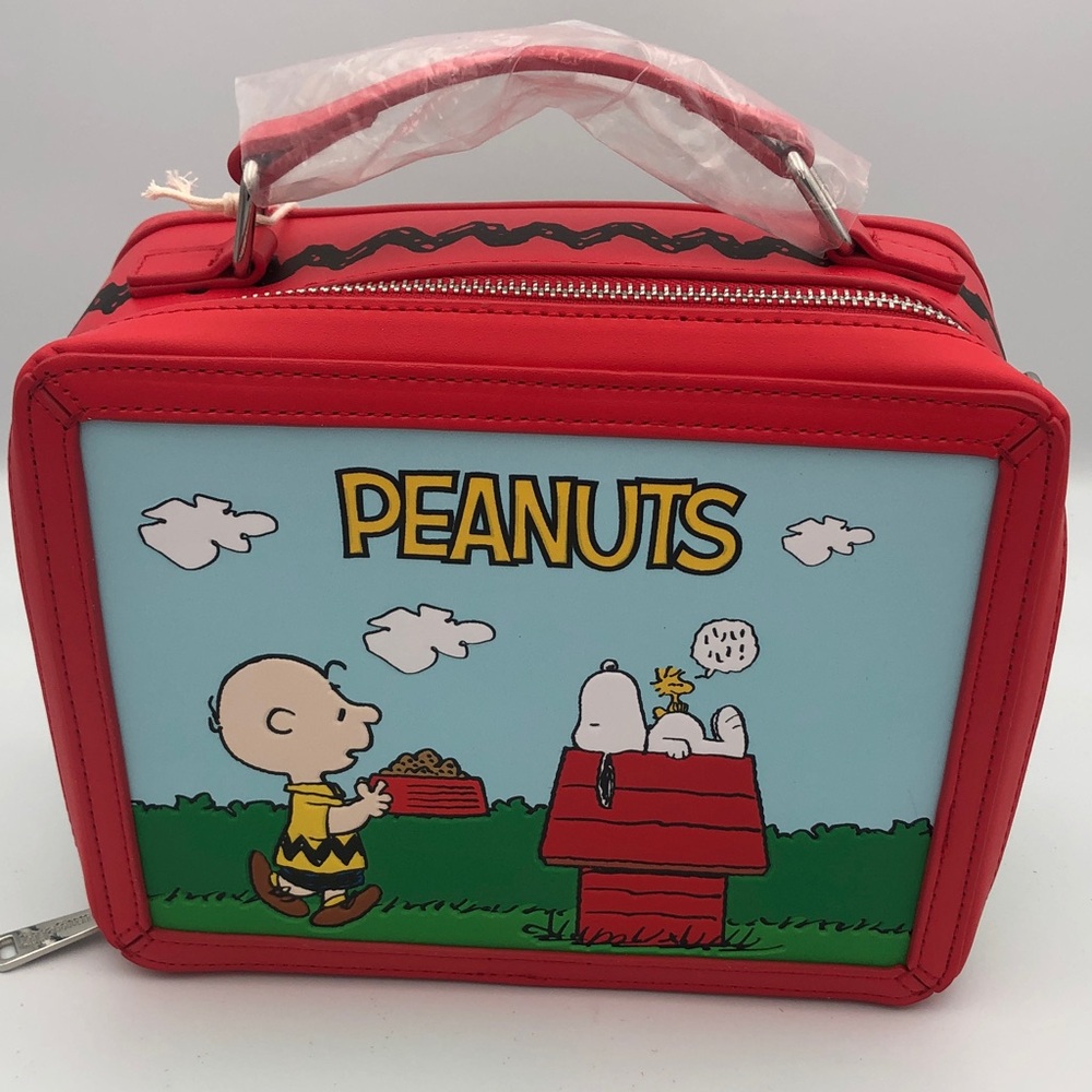 Snoopy Loungefly Peanuts Celebration Bag Charlie Brown Red - Picture 5 of 15